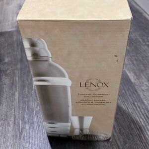 Lenox martini set and set of 4 glasses